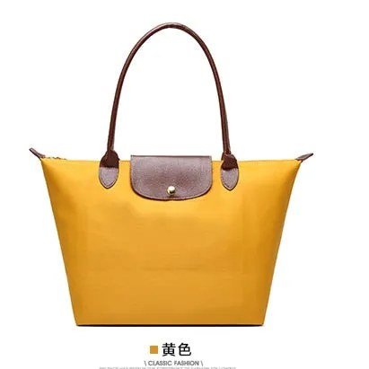 2019 Berühmte Marken Damen Taschen Schultertasche Handtasche Wasserdicht Nylon Leder Strandtasche Designer Faltbare Tragetasche Bolsa Sac Feminina Fashion Nova Taschen