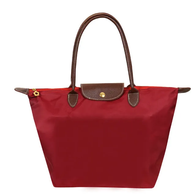2019 Berühmte Marken Damen Taschen Schultertasche Handtasche Wasserdicht Nylon Leder Strandtasche Designer Faltbare Tragetasche Bolsa Sac Feminina Fashion Nova Taschen