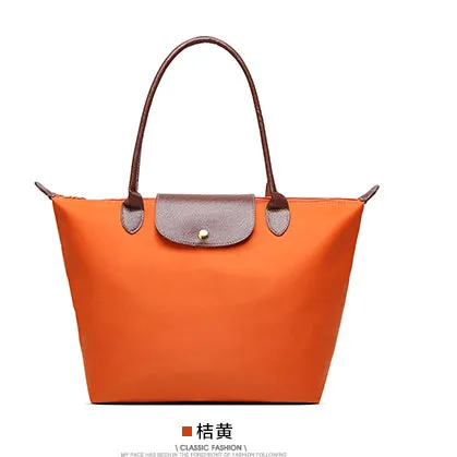 2019 Berühmte Marken Damen Taschen Schultertasche Handtasche Wasserdicht Nylon Leder Strandtasche Designer Faltbare Tragetasche Bolsa Sac Feminina Fashion Nova Taschen