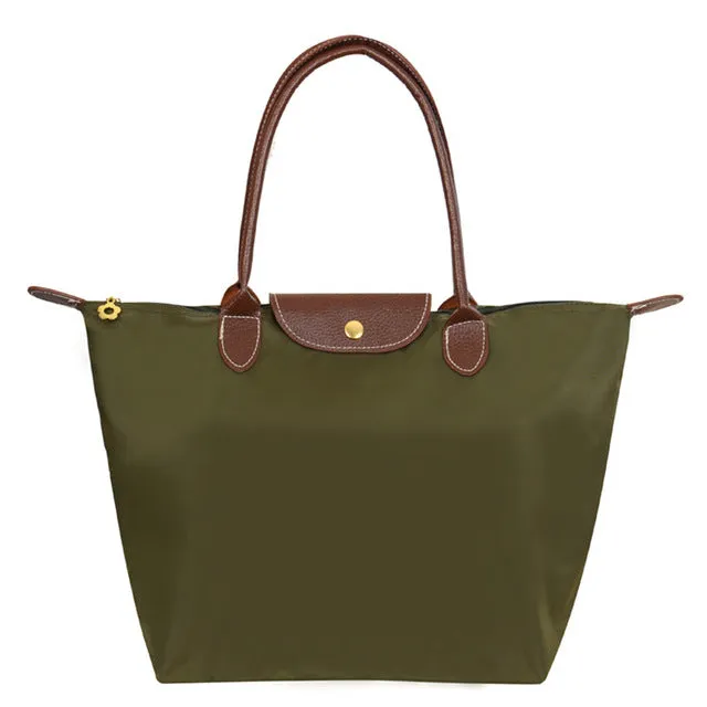 2019 Berühmte Marken Damen Taschen Schultertasche Handtasche Wasserdicht Nylon Leder Strandtasche Designer Faltbare Tragetasche Bolsa Sac Feminina Fashion Nova Taschen