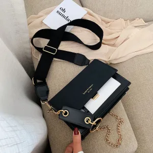 2019 neue Mini-Handtaschen Damen Mode Ins Ultra angesagt Retro breiter Schulterriemen Messenger Bag Geldbörse einfacher Style Crossbody Bags Fashion Nova Taschen