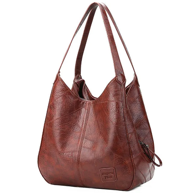 2019 Vintage Damen Schultertasche Damen Casual Tragetasche Große Kapazität Luxus Designer Hochwertige Damen Handtasche Sac Femme Fashion Nova Taschen