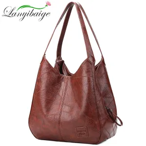 2019 Vintage Damen Schultertasche Damen Casual Tragetasche Große Kapazität Luxus Designer Hochwertige Damen Handtasche Sac Femme Fashion Nova Taschen