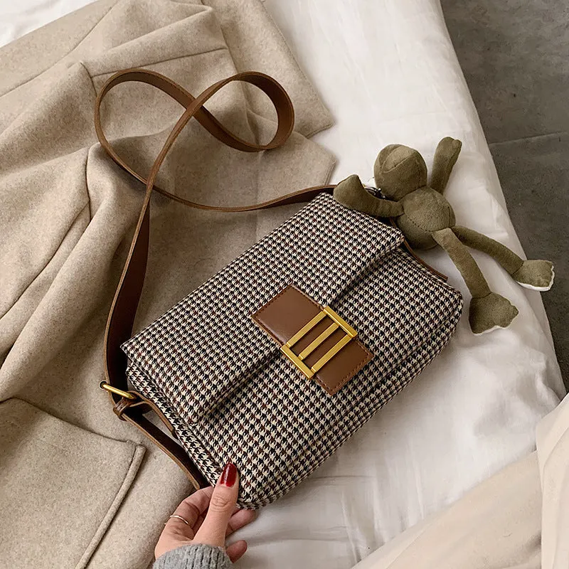 2020 Marken-Designer Damen Gitter Schulter Crossbody Tasche Mode Temperament Kleines Quadratisches Paket Schick Tragbare Clutch Trend Mode Nova Taschen