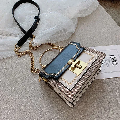 2020 Neue Mode Patchwork PU-Leder Damen Umhängetaschen Vintage Schulter Messenger Bag Damen Clutch Casual Totes Damen Geldbörse Fashion Nova Taschen