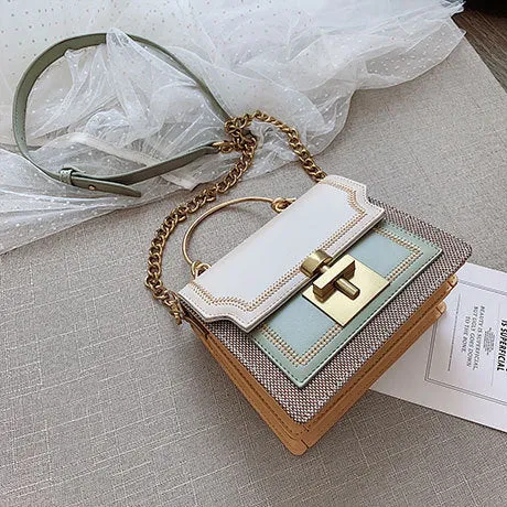 2020 Neue Mode Patchwork PU-Leder Damen Umhängetaschen Vintage Schulter Messenger Bag Damen Clutch Casual Totes Damen Geldbörse Fashion Nova Taschen