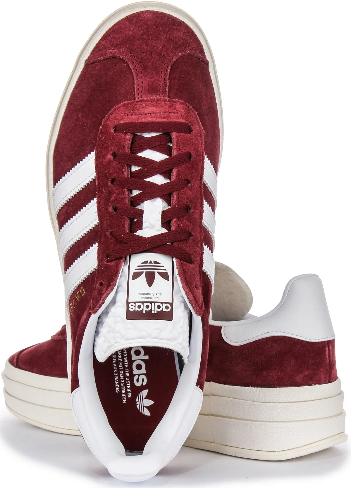 Adidas Gazelle Bold W Damenschuhe in Burgunderrot
