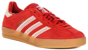 Adidas Gazelle Indoor In Rot Weiß Für Damen Schuhe Adidas