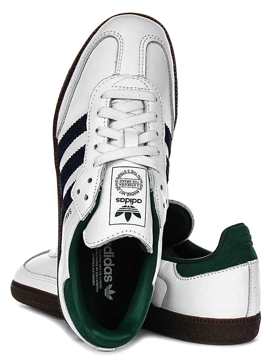 Adidas Samba OG in Weiß Marinegrün für Damen Schuhe Adidas