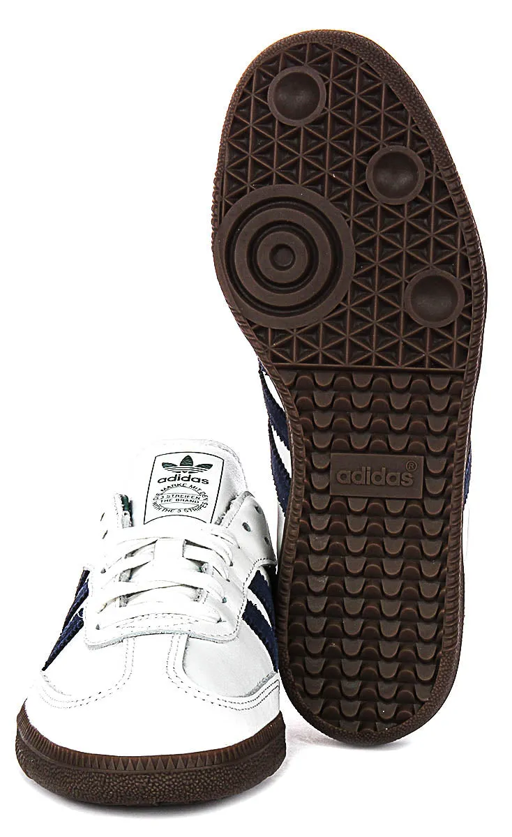 Adidas Samba OG in Weiß Marinegrün für Damen Schuhe Adidas