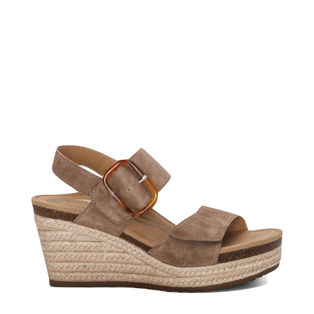 Aetrex Damen Ashley Keilabsatz-Sandale in Taubenblau