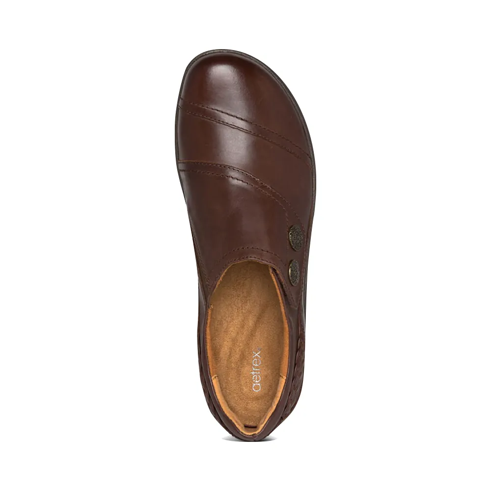 Aetrex Damen Karina Slip-On in Braun