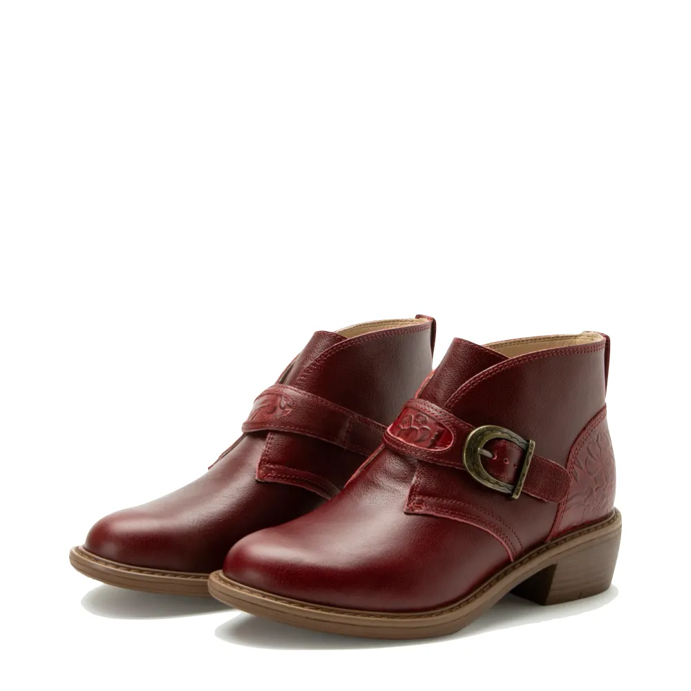 Alegria Damen Mikki Loretta Leder Stiefel mit Absatz in Rot