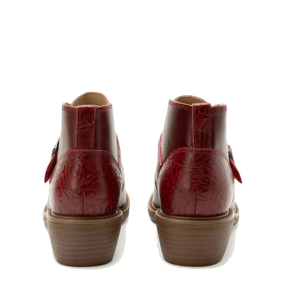 Alegria Damen Mikki Loretta Leder Stiefel mit Absatz in Rot