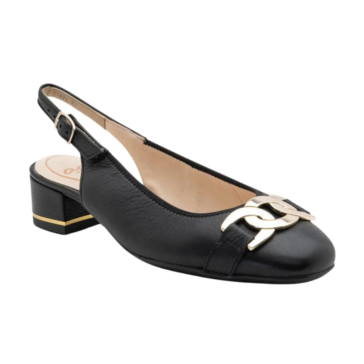 Ara Damen Gallant Slingback Schwarz Leder