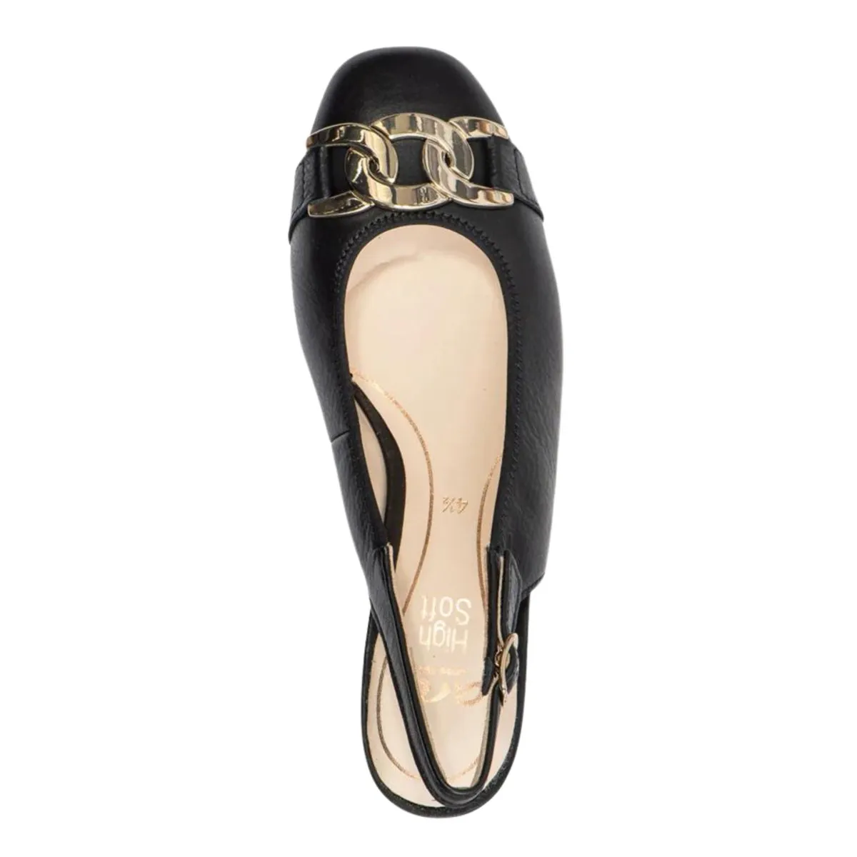 Ara Damen Gallant Slingback Schwarz Leder