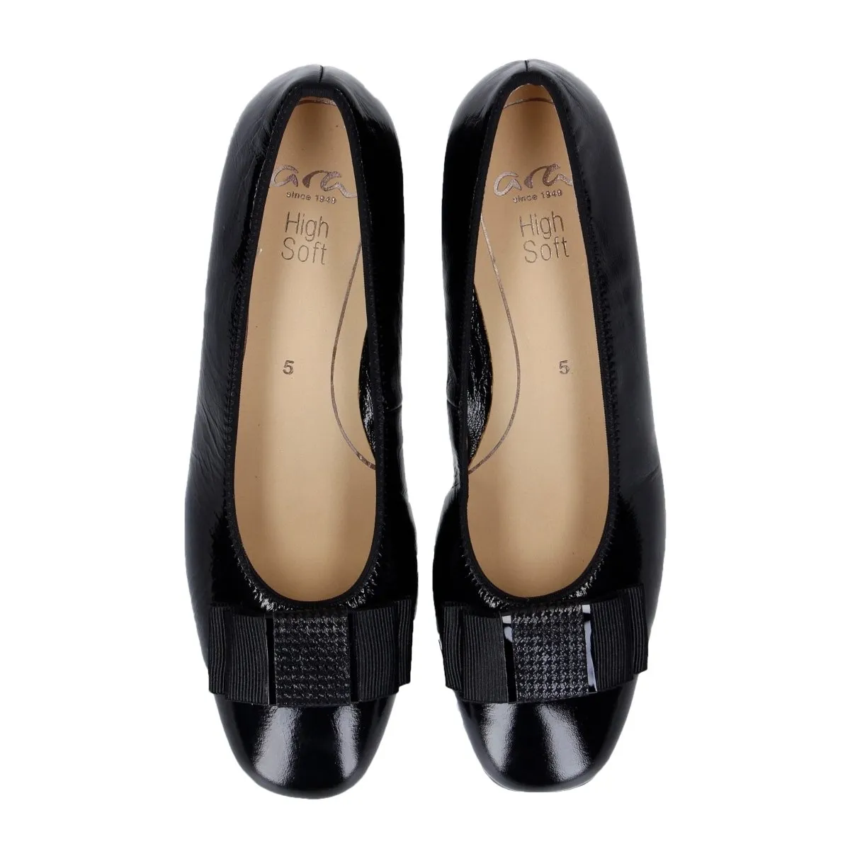 Ara Damen-Granat-Schwarz Lackleder Ara Schuhe