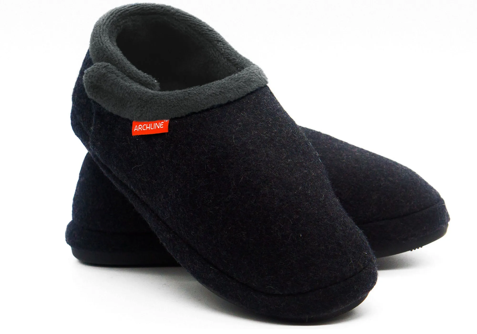Archline Herren Hausschuhe mit geschlossener Spitze und orthopädischer Einlage - Bequeme Archline Schuhe