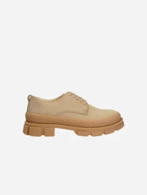 Arum Unisex Chunky Vegan Derby-Schuhe | Beige