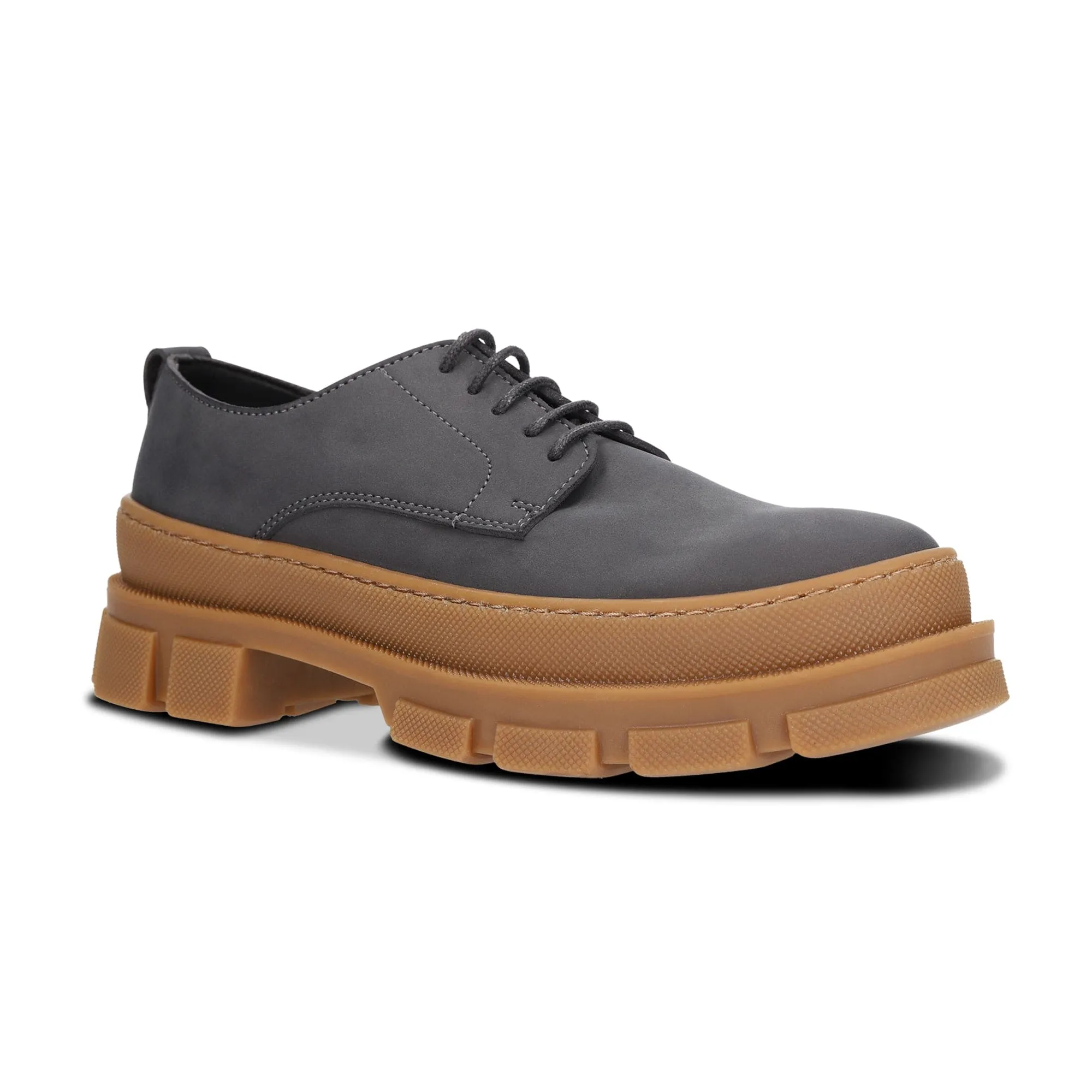Arum Unisex Stabile Vegane Derby-Schuhe | Grau