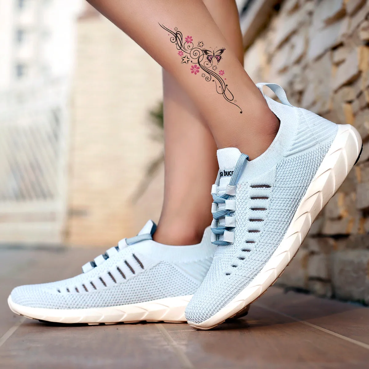 Bacca Bucci FISHJET Damen Walking Schuhe | Himmelblaue Damen Schuhe für Fitness, Training & Laufen