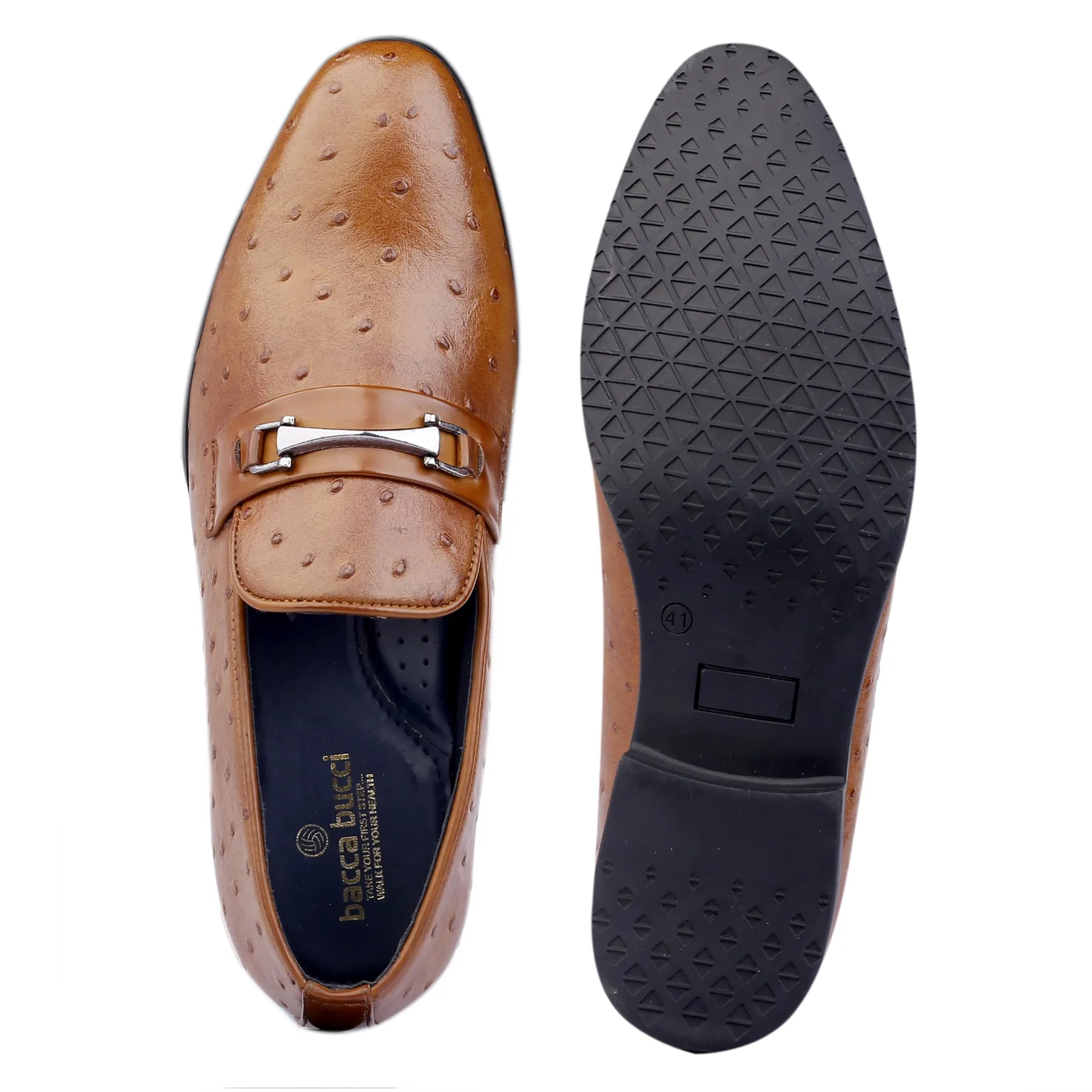 Bacca Bucci STRASSEN Party Texturierte Loafers | Hochzeitskleid Formelle Schlupfschuhe