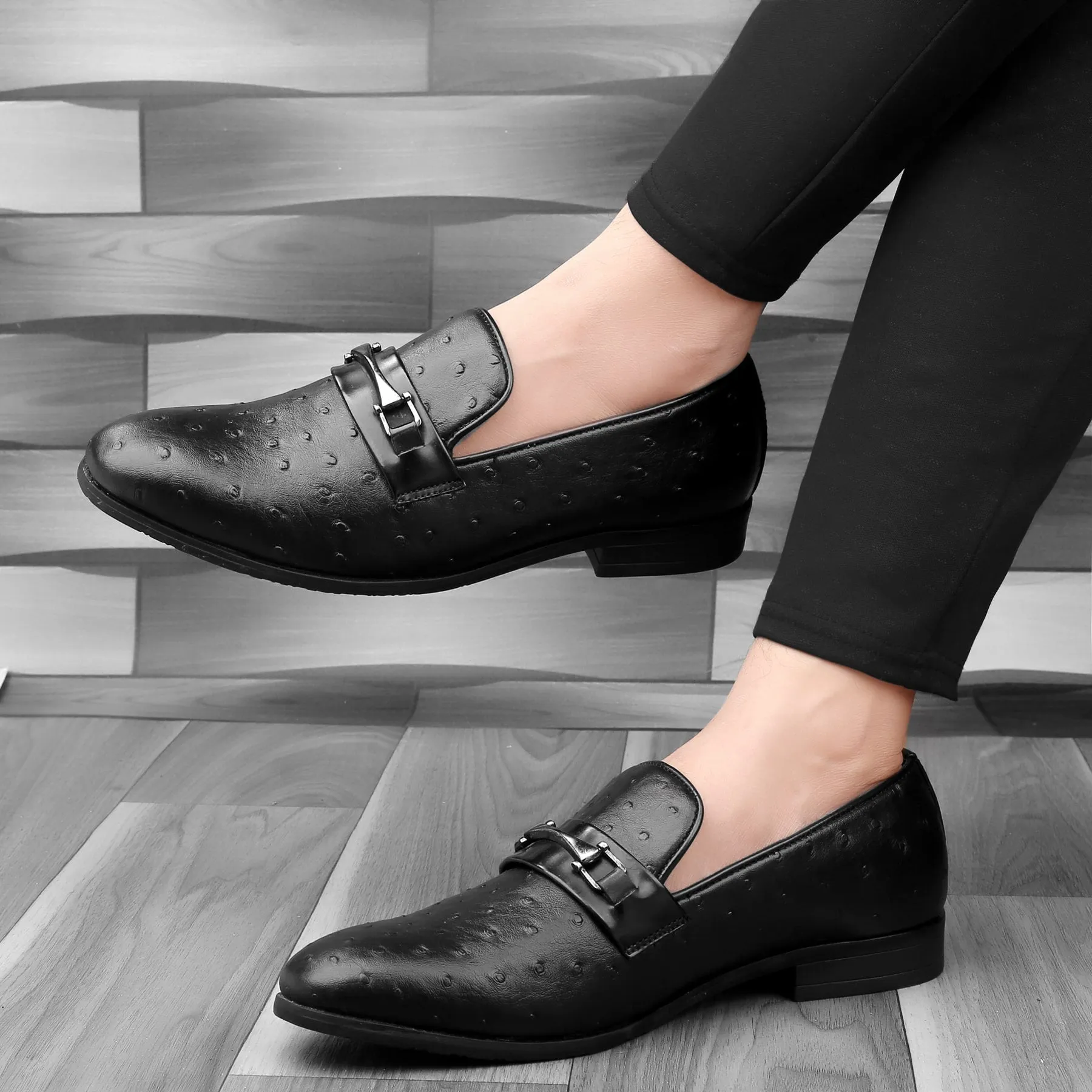 Bacca Bucci STRASSEN Party Texturierte Loafers | Hochzeitskleid Formelle Schlupfschuhe