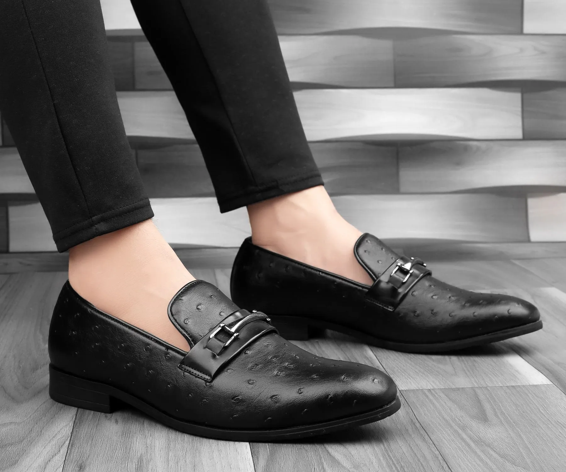 Bacca Bucci STRASSEN Party Texturierte Loafers | Hochzeitskleid Formelle Schlupfschuhe