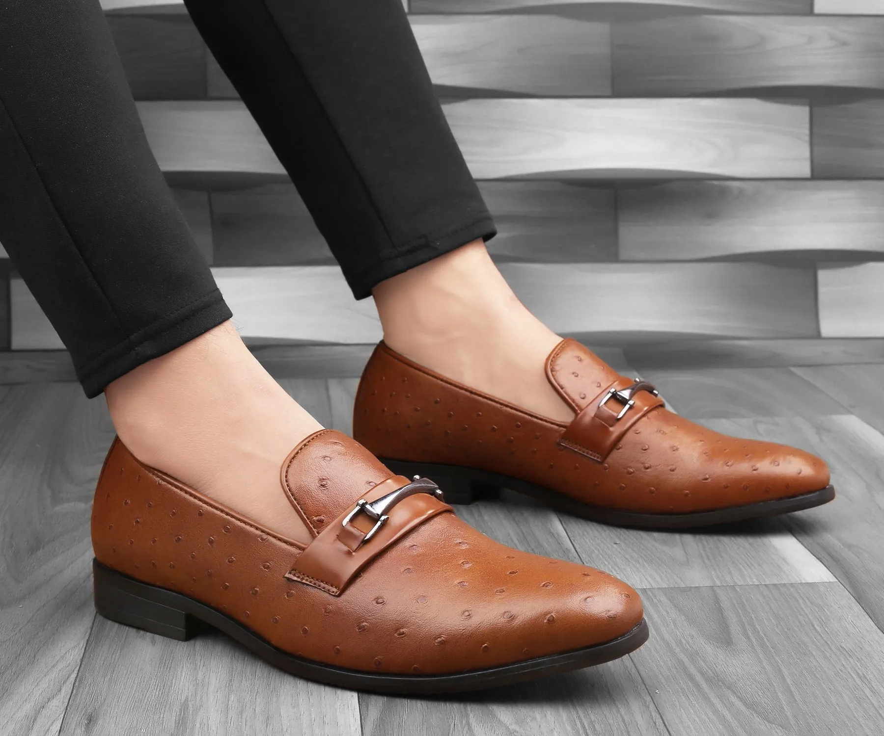 Bacca Bucci STRASSEN Party Texturierte Loafers | Hochzeitskleid Formelle Schlupfschuhe