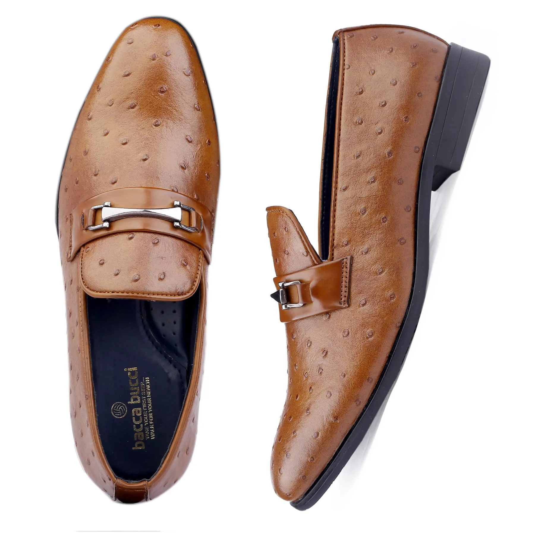 Bacca Bucci STRASSEN Party Texturierte Loafers | Hochzeitskleid Formelle Schlupfschuhe