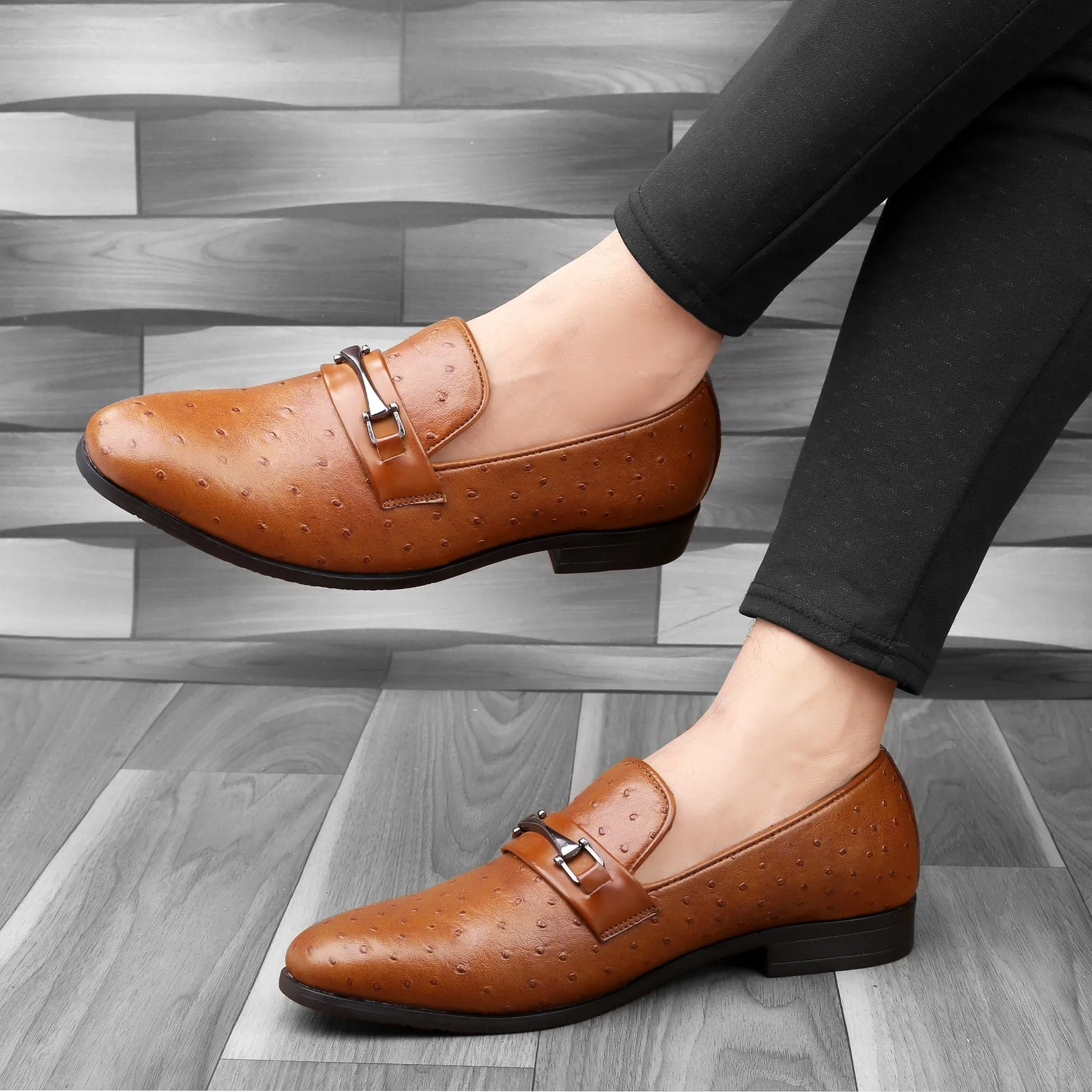 Bacca Bucci STRASSEN Party Texturierte Loafers | Hochzeitskleid Formelle Schlupfschuhe