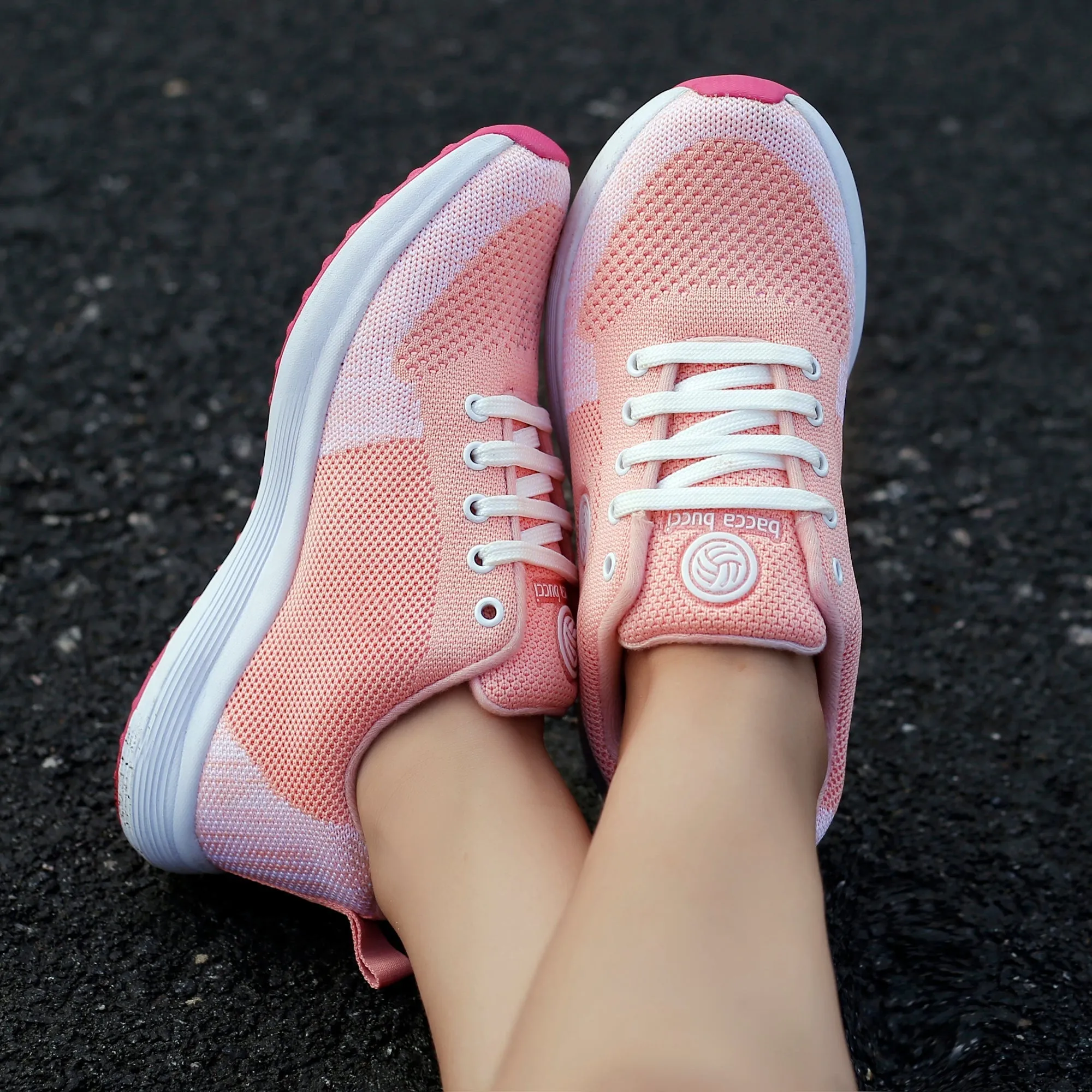 Bacca Bucci TOKYO Laufschuhe für Damen | Rosa & Lila Damen Walking-Schuhe