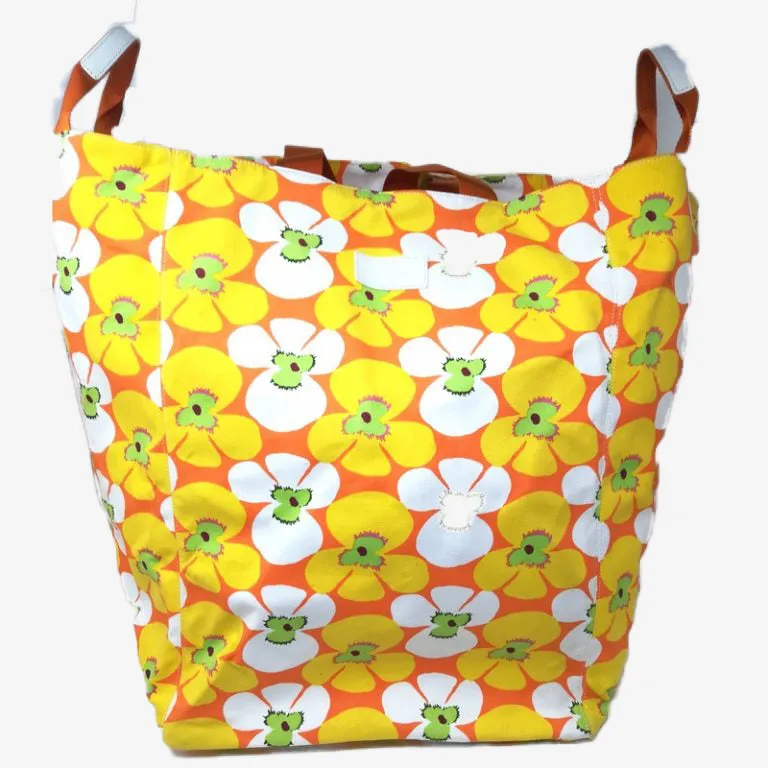 Bags Bric S Große Wäschetasche // Blumenmuster Gelb