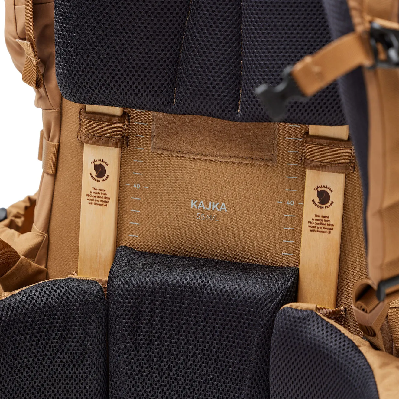 Fjällräven Taschen Herren Fjällräven Kajka 55L M/L Rucksack Khaki Staub