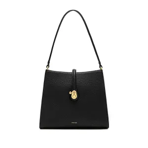 Pixie Mood Damen Jeans Schultertasche mit Schloss - Schwarz