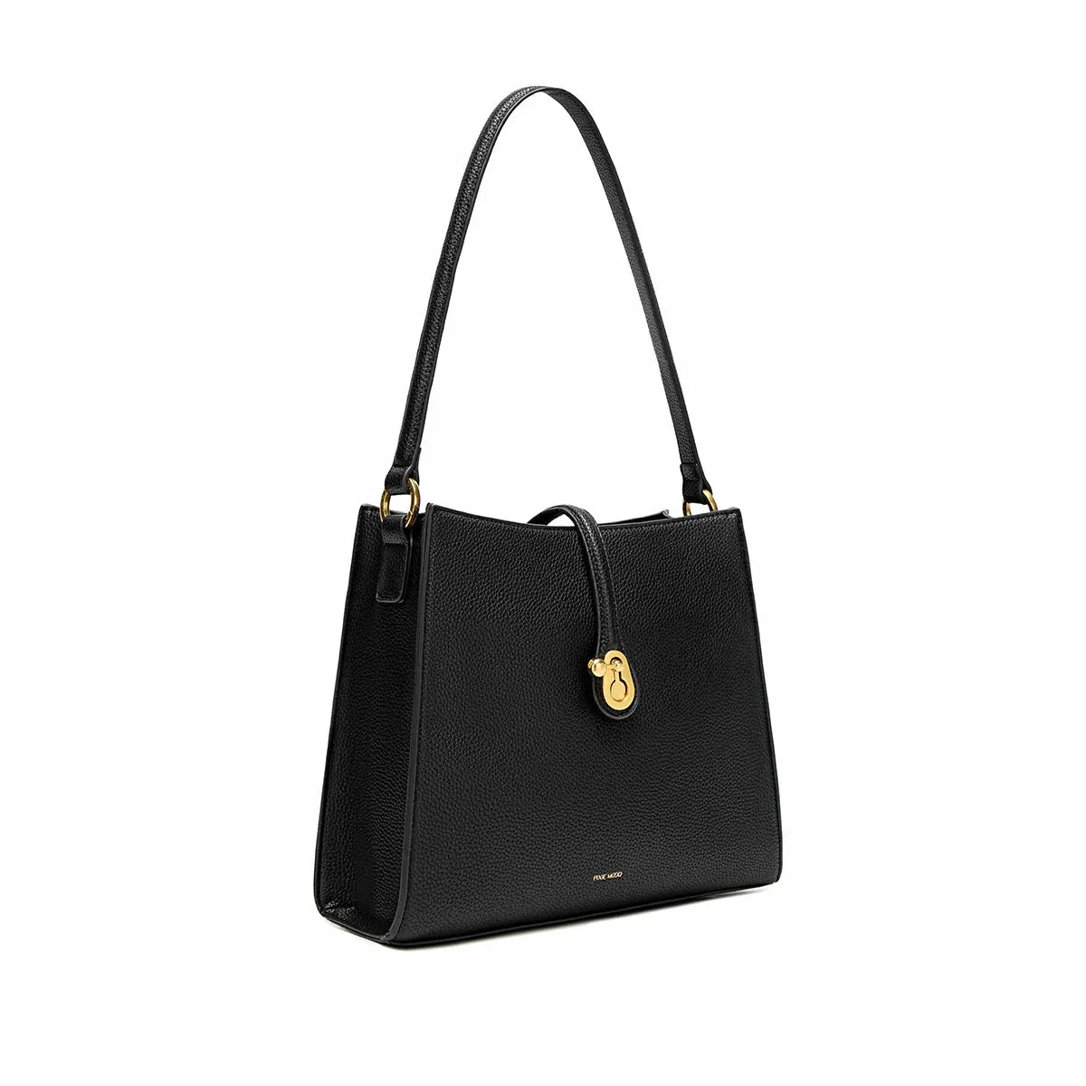 Pixie Mood Damen Jeans Schultertasche mit Schloss - Schwarz