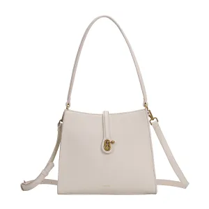 Pixie Mood Damen Jeans Schultertasche mit Schloss - Kokoscreme