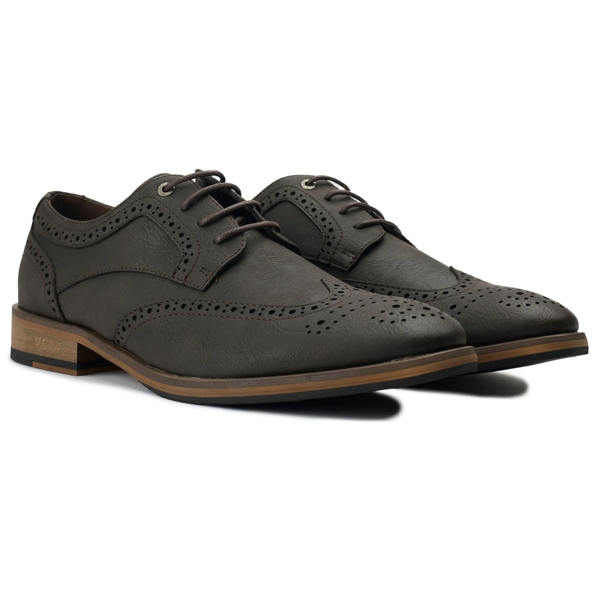 Barley 2 Herren Vegan-Leder Brogueschuhe | Braun