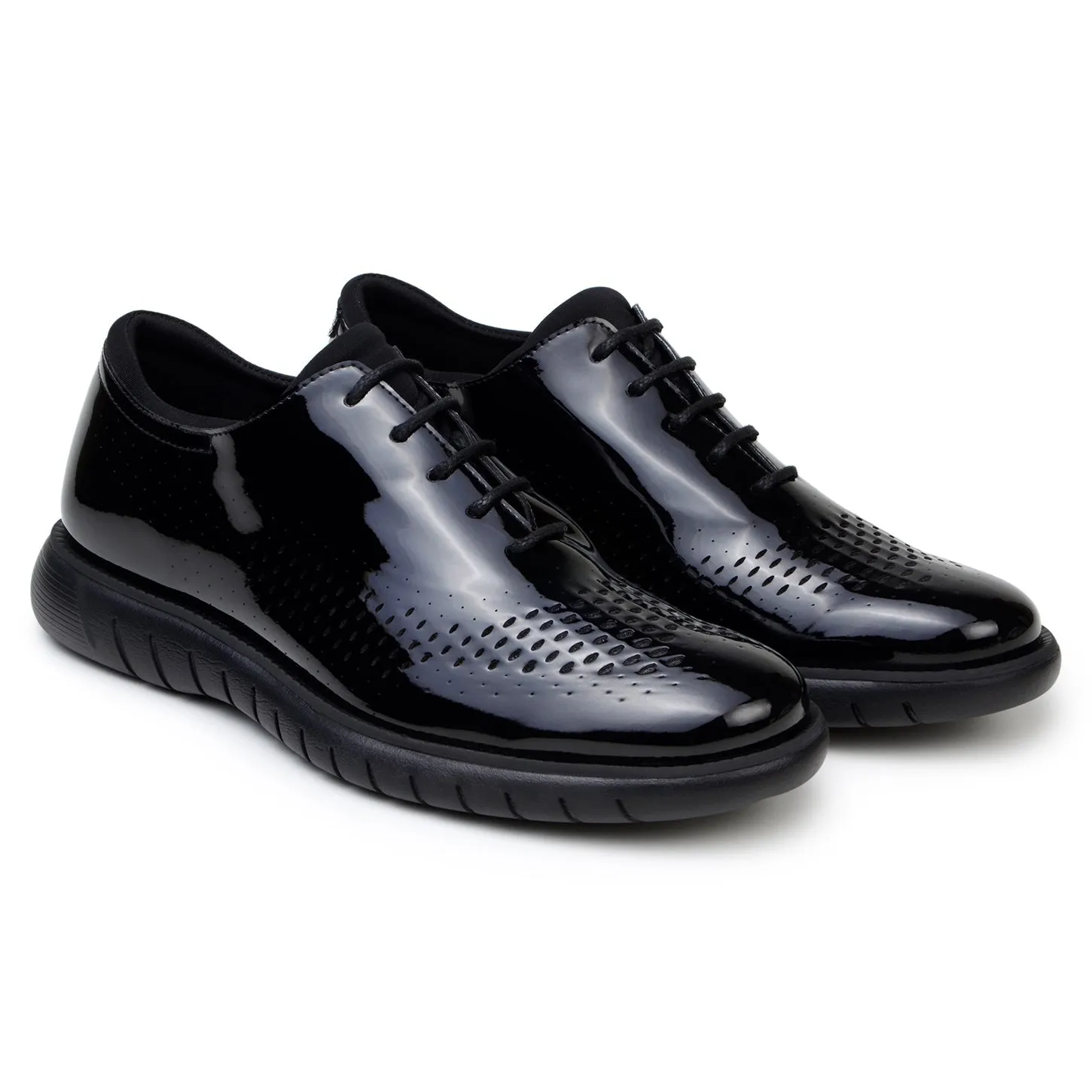 Belvedere Exotische Leder-Schuhe Belvedere Maxim in Schwarz Glänzendem Lackleder Sneakers