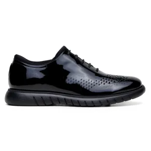 Belvedere Exotische Leder-Schuhe Belvedere Maxim in Schwarz Glänzendem Lackleder Sneakers