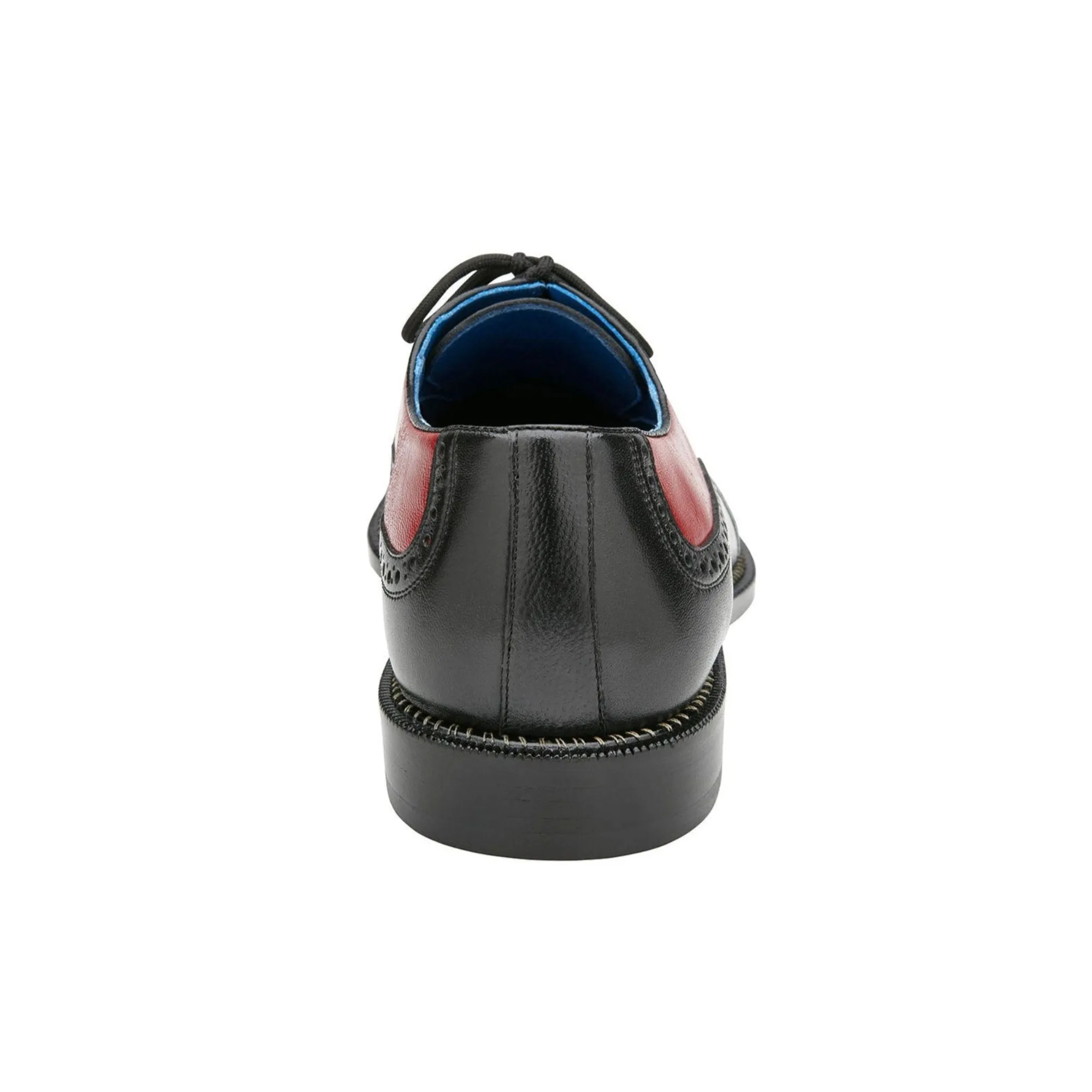 Belvedere Exotische Leder Schuhe Belvedere Sesto in Schwarz / Rot Straußenfeder & Leder Anzugsschuhe