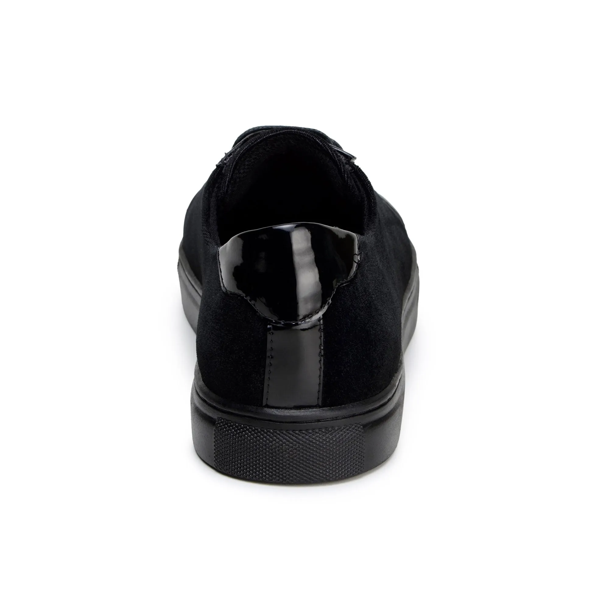Belvedere Exotische Leder Schuhe Belvedere Teo in Schwarz Samt & Lackleder Sneakers