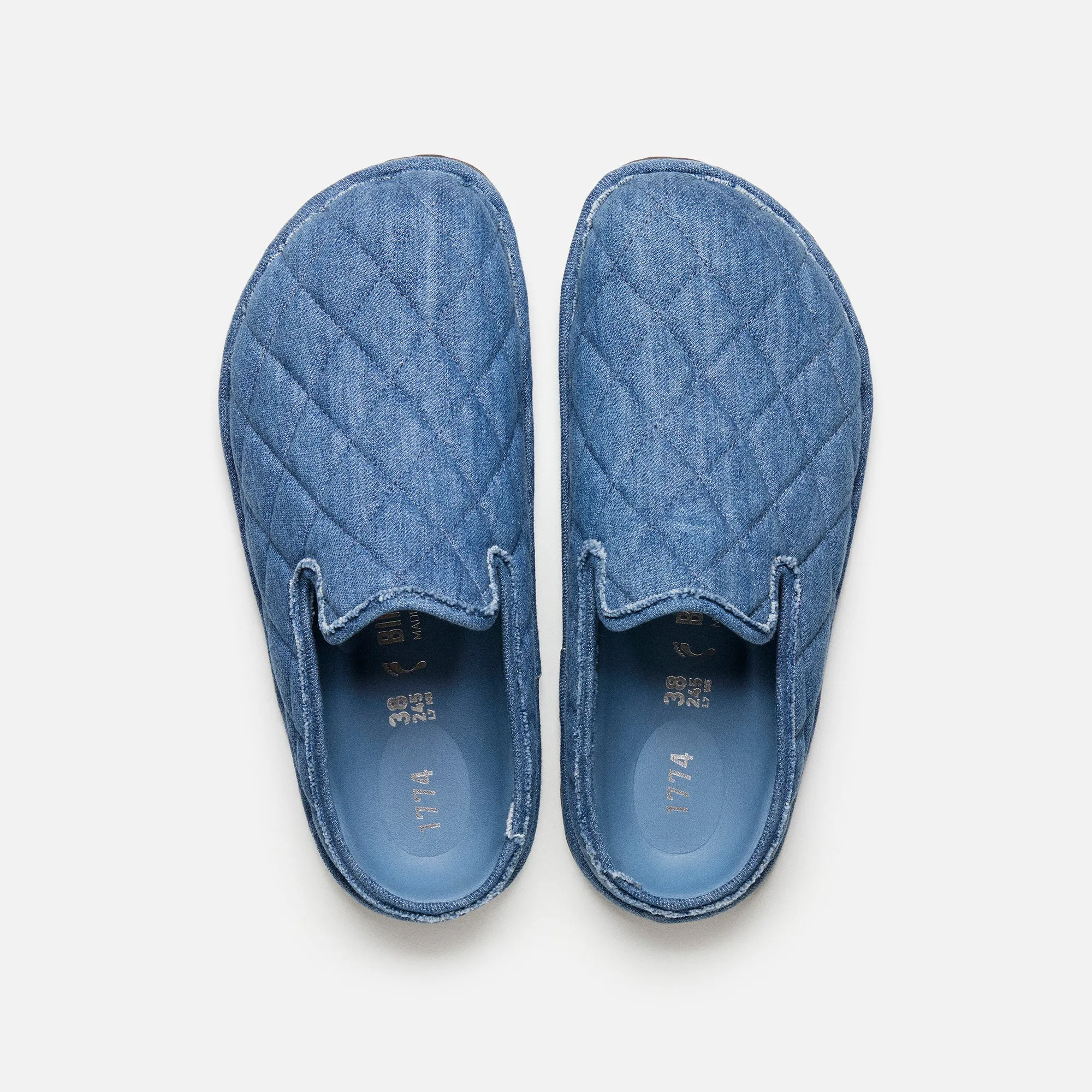 Birkenstock 1774 Eliscu Hausschuhe - Ausgewaschene Denim Birkenstock Schuhe