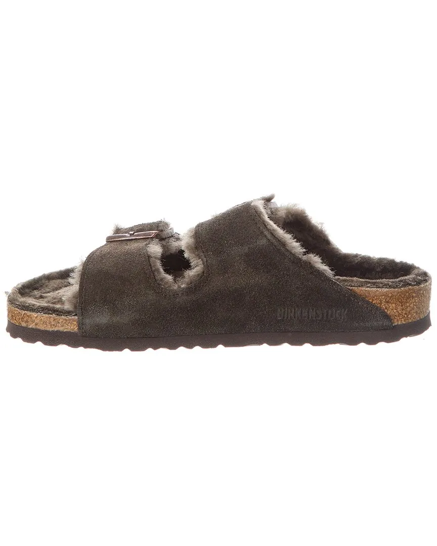 Birkenstock Arizona Schmal mit Schaffell & Wildleder Sandale