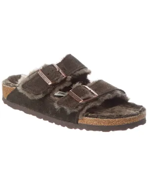 Birkenstock Arizona Schmal mit Schaffell & Wildleder Sandale