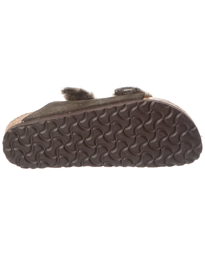 Birkenstock Arizona Schmal mit Schaffell & Wildleder Sandale