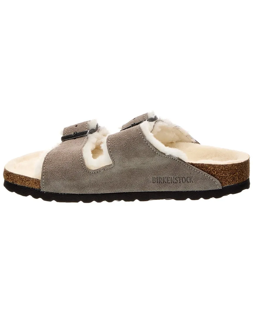 Birkenstock Arizona Schmal Wildleder & Schaffell Sandale