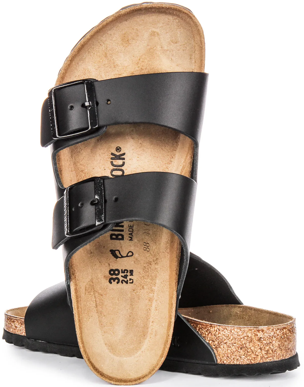 Birkenstock Arizona Naturleder in Schwarz | Regular Fit Schuhe Birkenstock