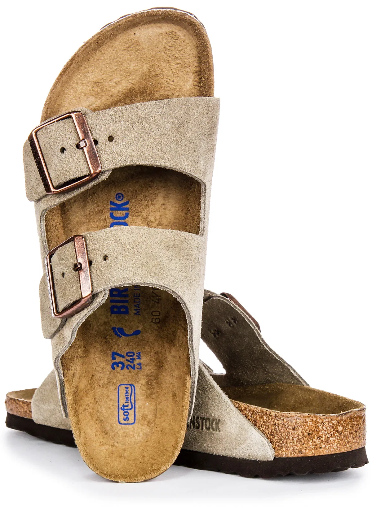 Birkenstock Arizona Soft Footbed in Taube | Schmal geschnittene Schuhe Birkenstock