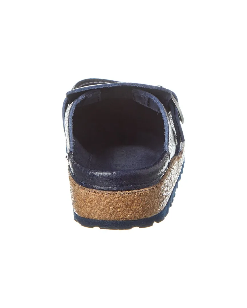 Birkenstock Buckley Rillen-Leder-Clog in schmaler Passform